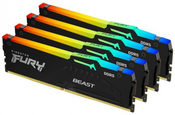 Memorie Kingston FURY Beast RGB 128GB DDR5 5600MHz CL40 Quad Channel Kit
