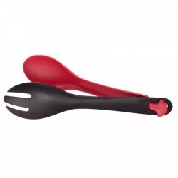 Cleste pentru salata Tefal Ingenio plastic lingura si furculita negru/rosu