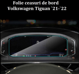 Folie sticla securizata pentru ecran ceasuri de bord GIDA-CRIS GC133 compatibil Volkswagen Tiguan 2021-2022 