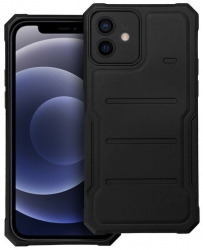 Husa Compatibila cu Apple iPhone 12 iberry Heavy Duty Silicon Antisoc Negru 