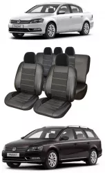 Huse scaune auto piele Alcantara Volkswagen Passat B7 2010-2014 