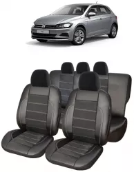 Huse scaune auto piele Alcantara Volkswagen Polo 2014-2019 