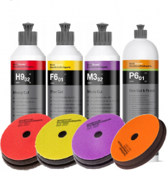 Set paste de polisat auto Koch Chemie 4 paste si bureti 250ml H9F6M3P6-B 