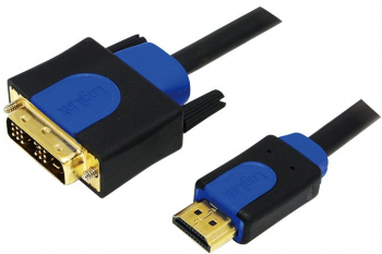 CABLU video LOGILINK adaptor HDMI T la DVI-D SL T 10m conectori auriti Full HD+ 1920 x 1200 la 60 Hz negru CHB3110