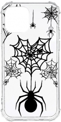 Husa BestCase Compatibila Cu Apple iPhone 12 Spider Web 1.5MM Slim Anti Shock AS 1036 