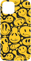 Husa BestCase Compatibila Cu Apple iPhone 13 Mini Acid Smiley 0.8MM Slim Negru B 1053 