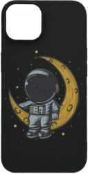 Husa BestCase Compatibila Cu Apple iPhone 11 Astronaut on Moon 0.8MM Slim Negru B 997 