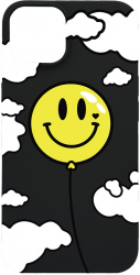 Husa BestCase Compatibila Cu Apple iPhone 11 Pro Max Balloon Smiley 0.8MM Slim Negru B 957 