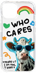 Husa BestCase Compatibila Cu Apple iPhone 13 Pro Max Cool Cow - Who Cares 1.5MM Slim Anti Shock AS 975 
