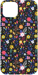 Husa BestCase Compatibila Cu Apple iPhone 11 Flower Pattern 0.8MM Slim Negru B 955 