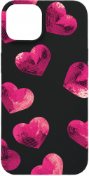 Husa BestCase Compatibila Cu Apple iPhone 11 Heart Pattern 0.8MM Slim Negru B 987 