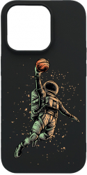 Husa BestCase Compatibila Cu Apple iPhone 13 Pro Max Astronaut Basketball 0.8MM Slim Negru B 1003 