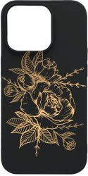 Husa BestCase Compatibila Cu Apple iPhone 13 Pro Max Golden Rose 0.8MM Slim Negru B 989 