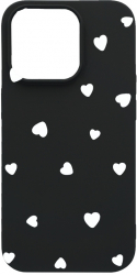Husa BestCase Compatibila Cu Apple iPhone 12 Pro Max Heart Pattern 0.8MM Slim Negru B 1041 