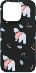 Husa BestCase Compatibila Cu Apple iPhone 13 Pro Max Ice Bear Pattern 0.8MM Slim Negru B 969 