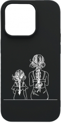 Husa BestCase Compatibila Cu Apple iPhone 13 Pro Max Mom And Daughter 0.8MM Slim Negru B 1048 