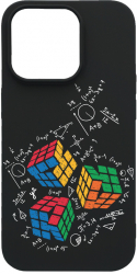 Husa BestCase Compatibila Cu Apple iPhone 14 Pro Rubik Cube 0.8MM Slim Negru B 994 