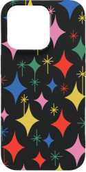 Husa BestCase Compatibila Cu Apple iPhone 13 Pro Max Star Pattern 0.8MM Slim Negru B 988 
