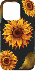 Husa BestCase Compatibila Cu Apple iPhone 13 Pro Max Sun Flower 0.8MM Slim Negru B 1070 