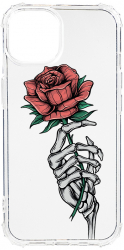 Husa BestCase Compatibila Cu Apple iPhone 13 Pro Max Rose In Skeleton Hand 1.5MM Slim Anti Shock AS 1023 