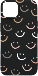 Husa BestCase Compatibila Cu Apple iPhone 12 Mini Smile Please 0.8MM Slim Negru B 985 