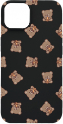 Husa BestCase Compatibila Cu Apple iPhone 11 Teddy Bear Pattern 0.8MM Slim Negru B 974 