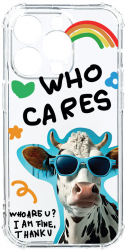 Husa BestCase Compatibila Cu Apple iPhone 14 Pro Cool Cow - Who Cares 1.5MM Slim Anti Shock AS 975 