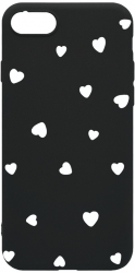 Husa BestCase Compatibila Cu Apple iPhone 7 / iPhone 8 Heart Pattern 0.8MM Slim Negru B 1041 