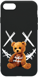 Husa BestCase Compatibila Cu Apple iPhone 7 Plus Teddy Bear Smile 0.8MM Slim Negru B 982 