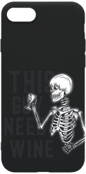 Husa BestCase Compatibila Cu Apple iPhone 7 Plus This Guy Need Wine 0.8MM Slim Negru B 1026 