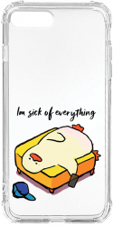 Husa BestCase Compatibila Cu Apple iPhone 7 Plus Im Sick Of Everything 1.5MM Slim Anti Shock AS 999 