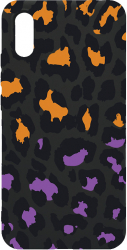 Husa BestCase Compatibila Cu Apple iPhone X Lila Leopard Pattern 0.8MM Slim Negru B 1035 