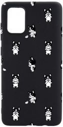 Husa BestCase Compatibila Cu Samsung Galaxy A51 Bulldog Pattern 0.8MM Slim Negru B 1043 
