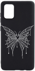 Husa BestCase Compatibila Cu Samsung Galaxy A51 Butterfly 0.8MM Slim Negru B 1042 