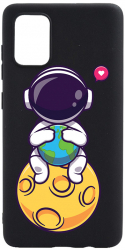 Husa BestCase Compatibila Cu Samsung Galaxy A32 5G Cute Astronaut 0.8MM Slim Negru B 1022 