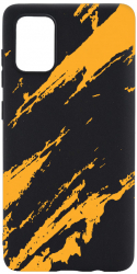 Husa BestCase Compatibila Cu Samsung Galaxy A51 Golden Stripes 0.8MM Slim Negru B 1054 