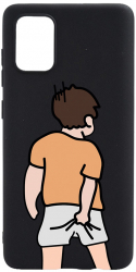 Husa BestCase Compatibila Cu Samsung Galaxy A51 Scratching 0.8MM Slim Negru B 972 