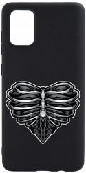Husa BestCase Compatibila Cu Samsung Galaxy A32 5G Skeleton Heart 0.8MM Slim Negru B 1024 