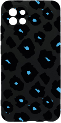 Husa BestCase Compatibila Cu Samsung Galaxy A22 5G Blue Leopard Pattern 0.8MM Slim Negru c-B 1039 