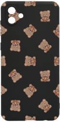 Husa BestCase Compatibila Cu Samsung Galaxy A04e Teddy Bear Pattern 0.8MM Slim Negru c-B 974 