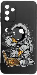 Husa BestCase Compatibila Cu Samsung Galaxy A13 5G Astronaut Pizza 0.8MM Slim Negru c-B 1004 