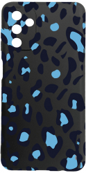 Husa BestCase Compatibila Cu Samsung Galaxy A04s Blue Leopard Pattern 0.8MM Slim Negru c-B 1032 