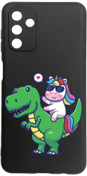 Husa BestCase Compatibila Cu Samsung Galaxy A04s Dino Rider Unicorn 0.8MM Slim Negru c-B 993 
