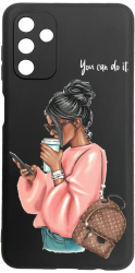 Husa BestCase Compatibila Cu Samsung Galaxy A04s Shopping Girl 0.8MM Slim Negru c-B 962 