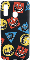 Husa BestCase Compatibila Cu Samsung Galaxy A20e Abstract Smiley 0.8MM Slim Negru B 1014 