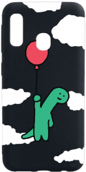 Husa BestCase Compatibila Cu Samsung Galaxy A20e Dino Balloon 0.8MM Slim Negru B 956 