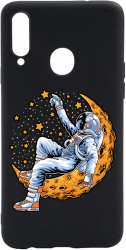 Husa BestCase Compatibila Cu Samsung Galaxy A20s Astronaut On Moon 0.8MM Slim Negru B 1001 