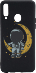 Husa BestCase Compatibila Cu Samsung Galaxy A20s Astronaut on Moon 0.8MM Slim Negru B 997 