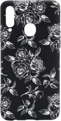 Husa BestCase Compatibila Cu Samsung Galaxy A20s Black Roses 0.8MM Slim Negru B 1045 
