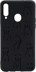 Husa BestCase Compatibila Cu Samsung Galaxy A20s Body Pattern 0.8MM Slim Negru B 1061 